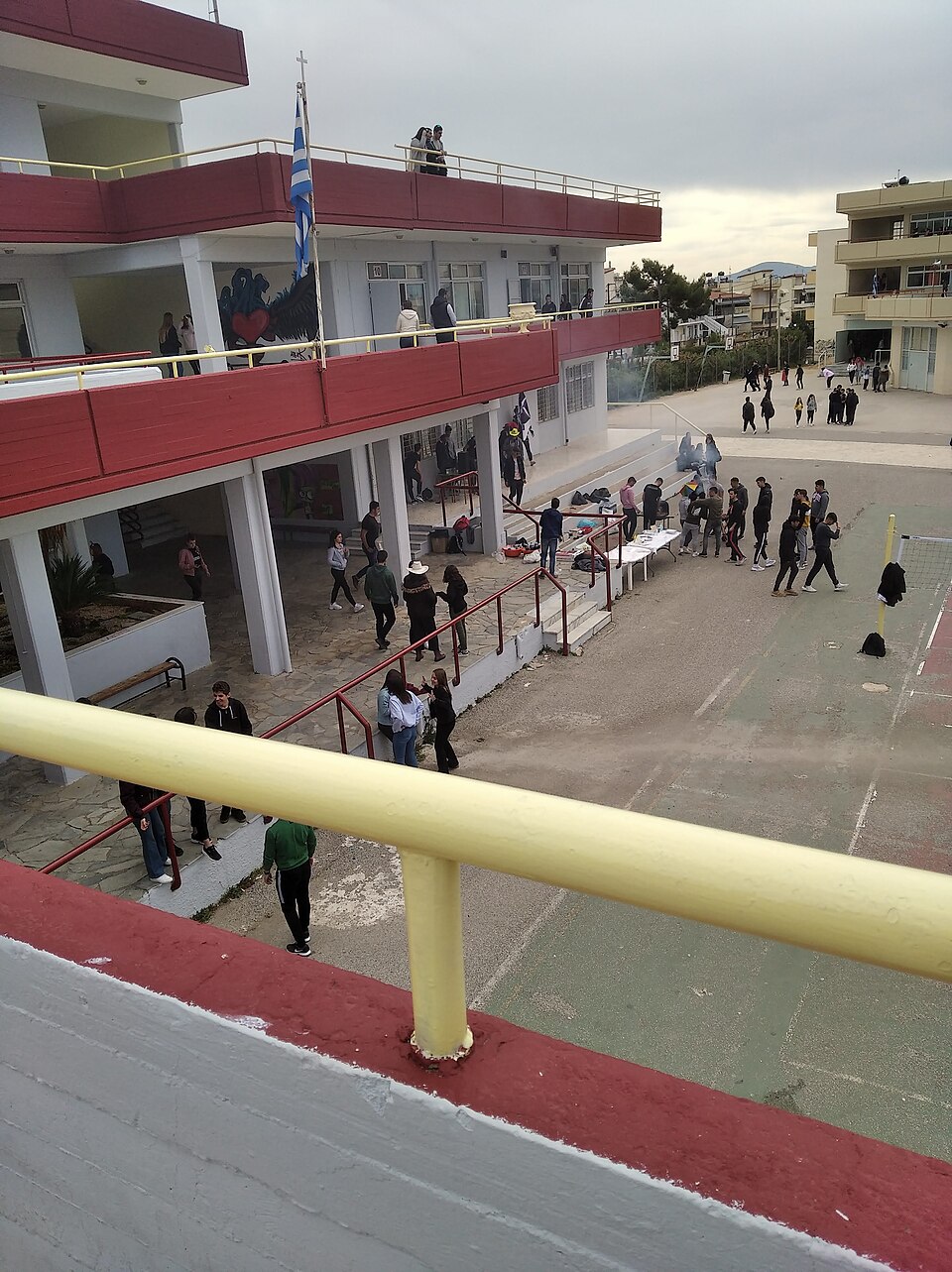 Élèves du premier lycée d'Argos, dans le Péloponnèse, en Grèce.