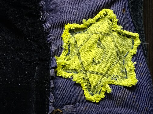 Détail de l'étoile juive sur une veste matelassée, Drobytsky Yar