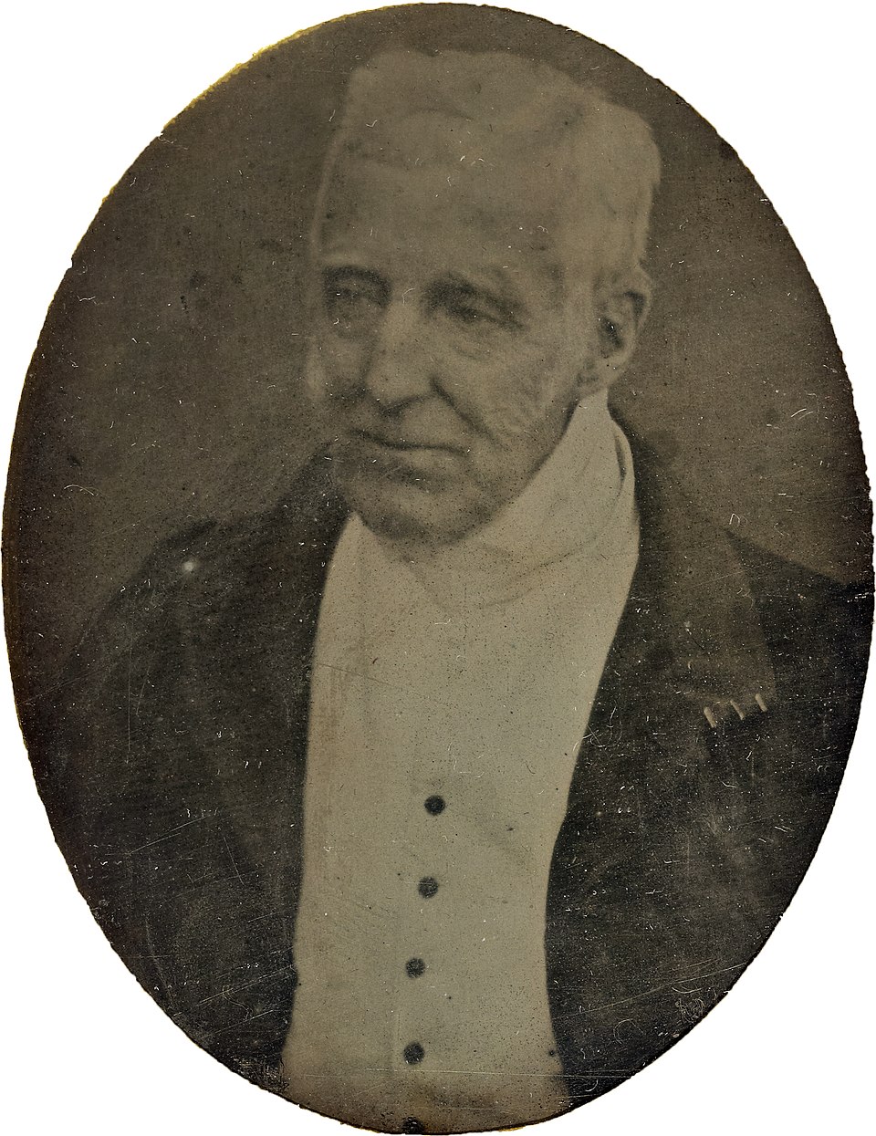 Arthur Wellesley, duc de Wellington, âgé de 74 ou 75 ans, portrait réalisé par Antoine Claudet en 1844