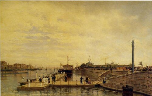 La rivière Neva dans une peinture du XIXe siècle