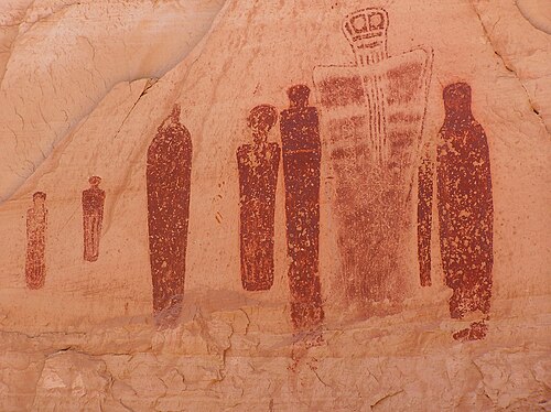 Pictogrammes amérindiens de la Grande Galerie, Horseshoe Canyon, parc national de Canyonlands
