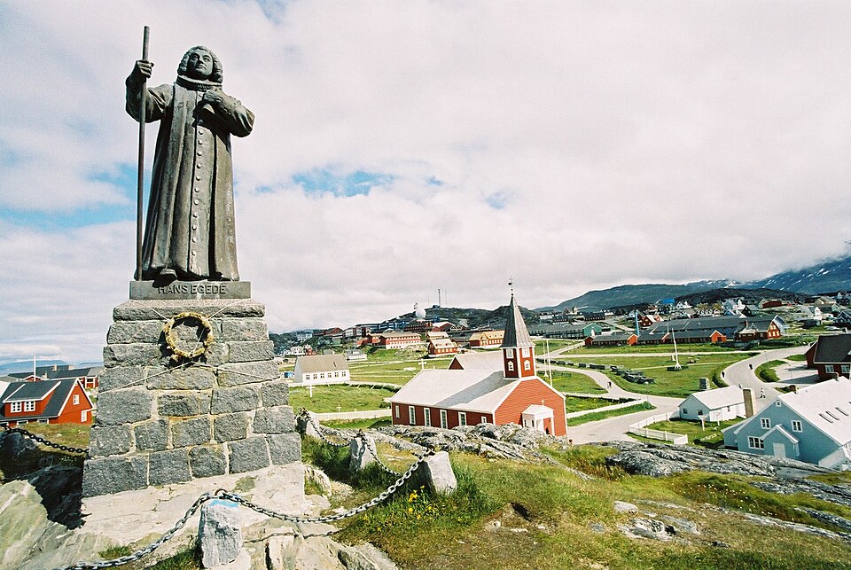 La statue de Hans Egede, 1921, à Nuuk, Groenland