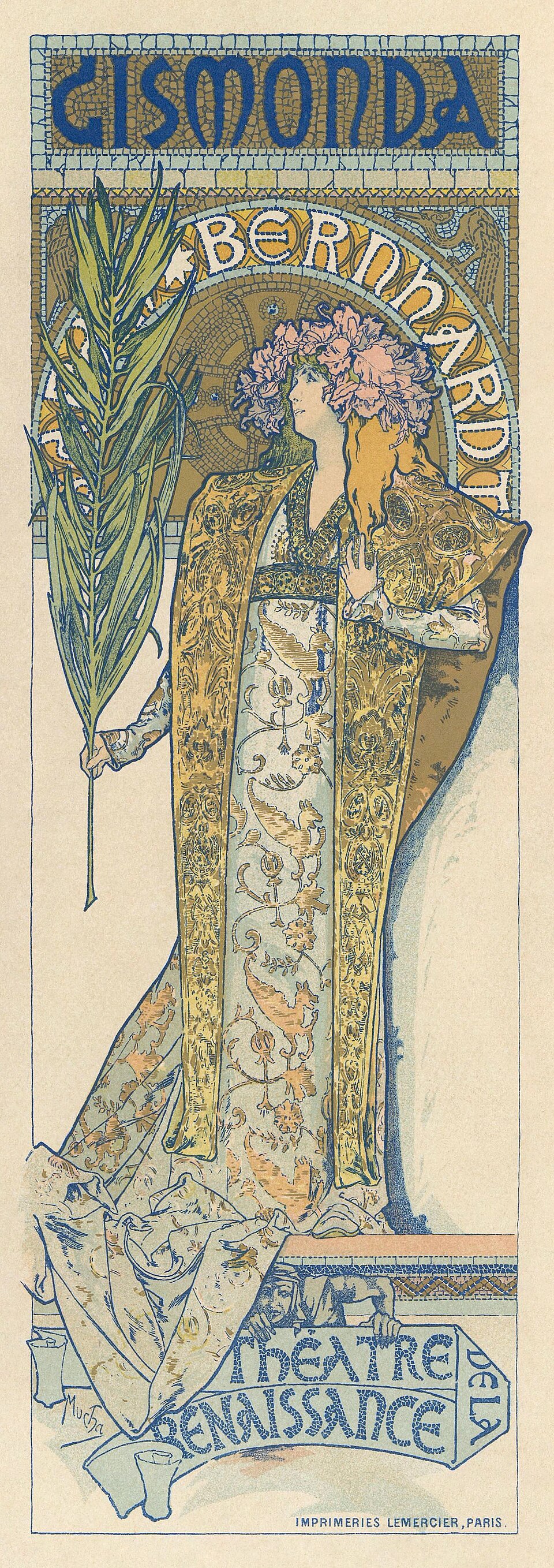 Affiche d'Alphonse Mucha pour Gismonda avec Sarah Bernhardt (1894)