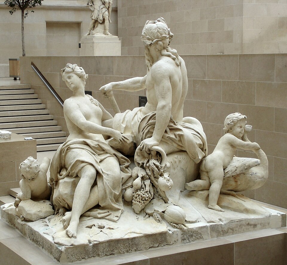 Sculpture de groupe ; par Nicolas Coustou ; 1701–1712 ; marbre ; hauteur : 2,44 m