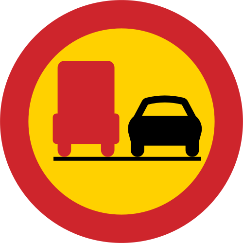 Suède (dépassements interdits aux camions)