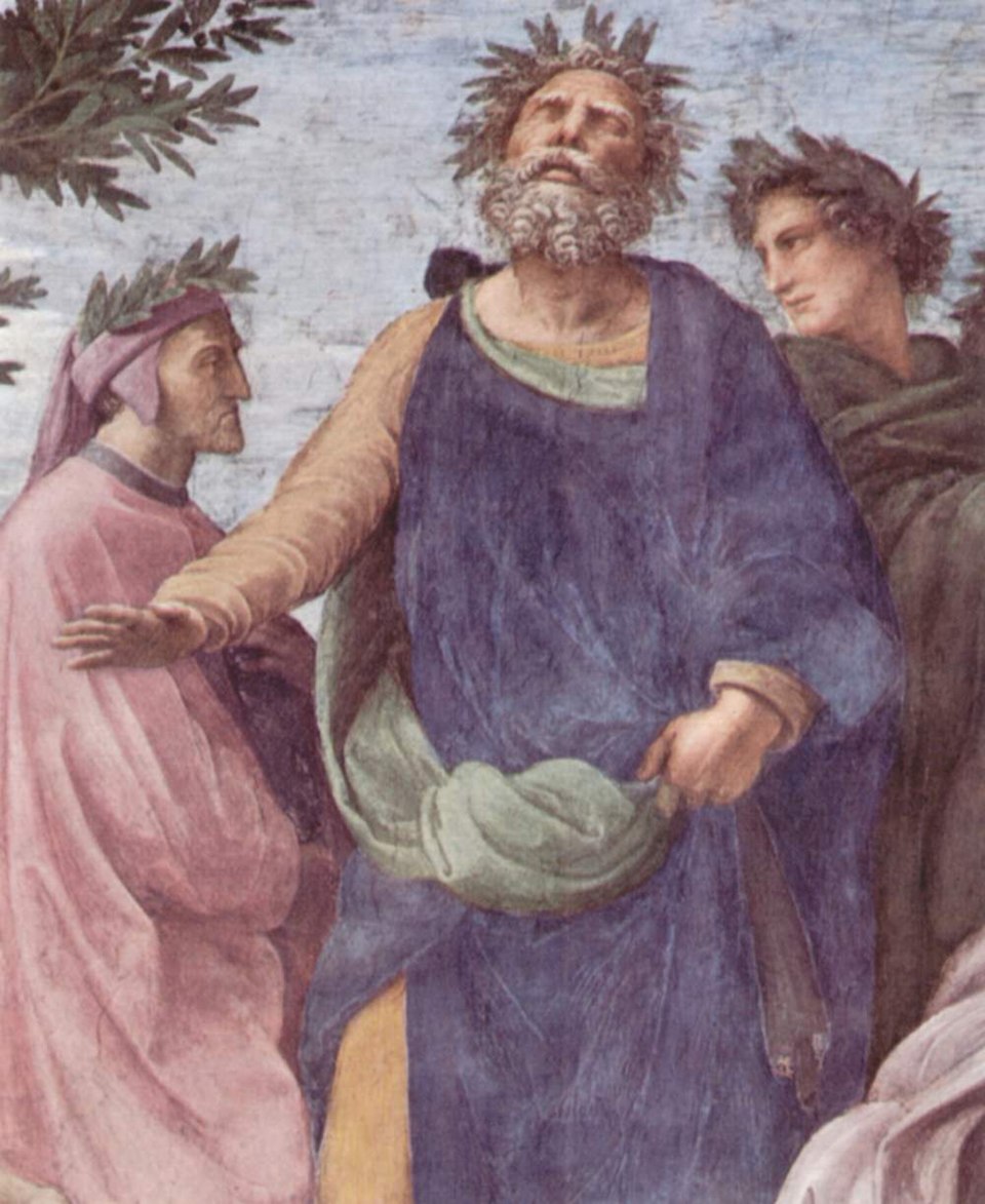 Dante Alighieri, Homère et Virgile