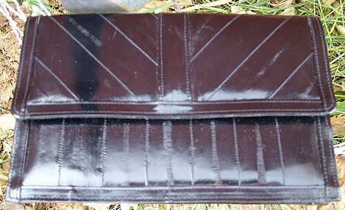 Pochette en peau d'anguille
