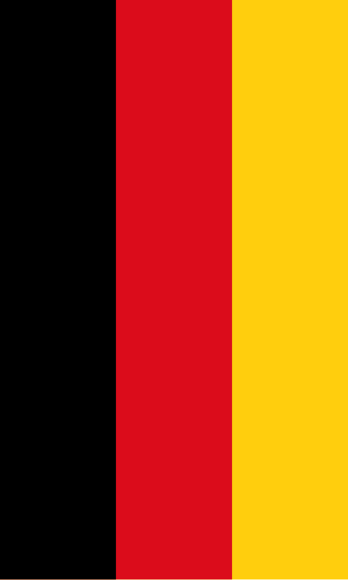 Variation verticale du drapeau de l'Allemagne.