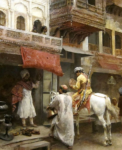 Scène de rue en Inde, par Edwin Lord Weeks, vers 1885