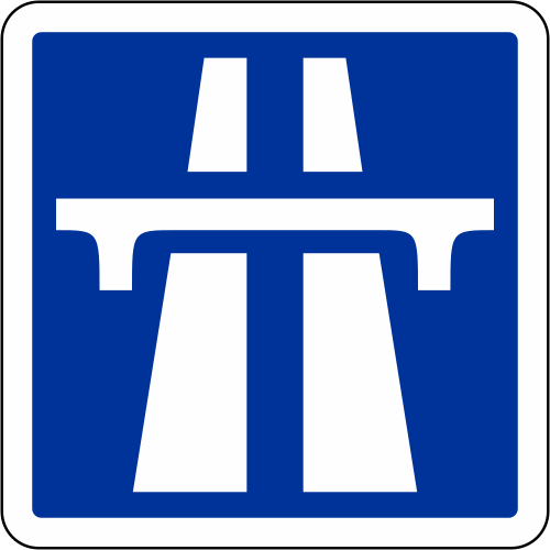 Sign used denote the start of an Autoroute