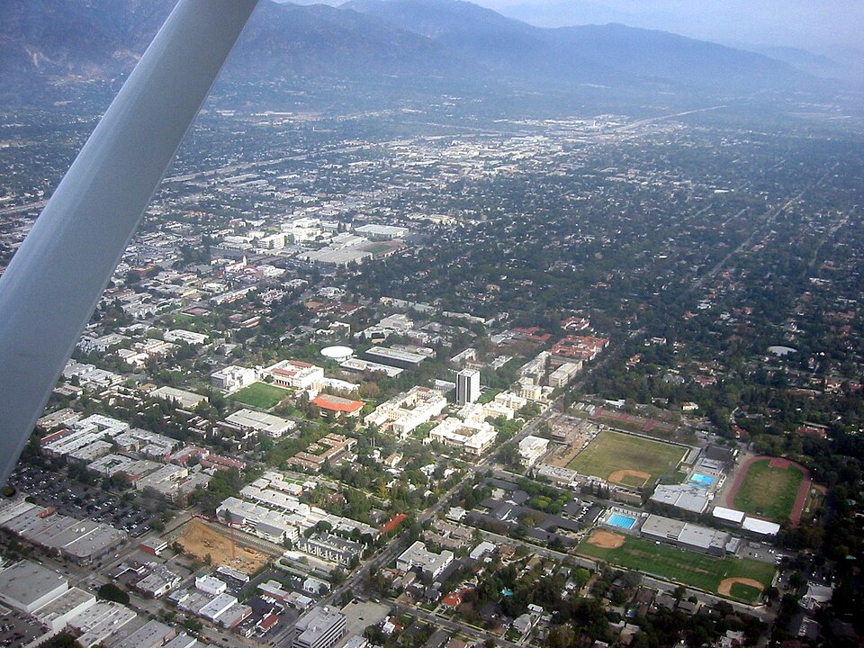 Vue aérienne de Caltech à Pasadena, en Californie