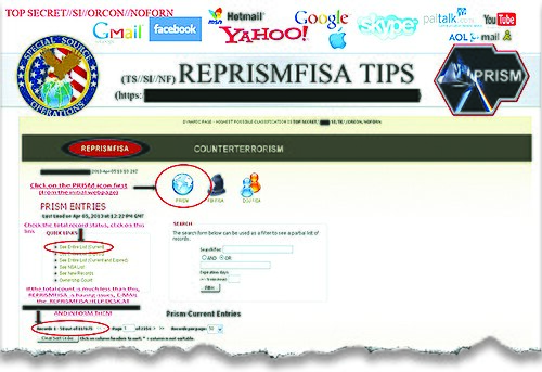Diapositive présentant l'application Web REPRISMFISA