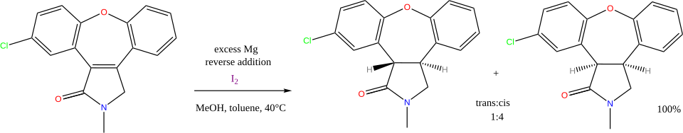 Réduction du méthanol par le magnésium dans la synthèse de l'asénapine