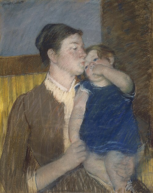 Le baiser du soir de maman par Mary Cassatt
