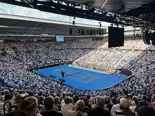 Rod Laver Arena, le court principal de l'Open d'Australie, en 2023.
