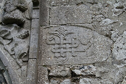 Monogramme IHC de l'abbaye de Clontuskert, Irlande