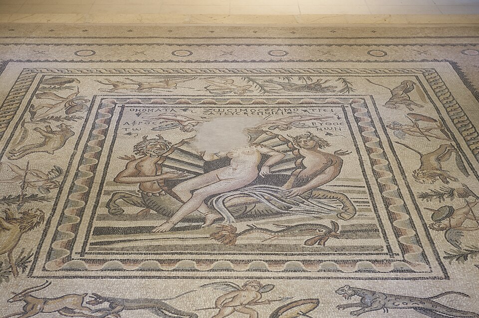 Une mosaïque du musée des mosaïques de Zeugma à Gaziantep, en Turquie.