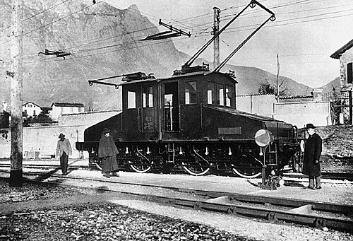 Prototype de locomotive électrique Ganz AC (1901 Valteline, Italie)