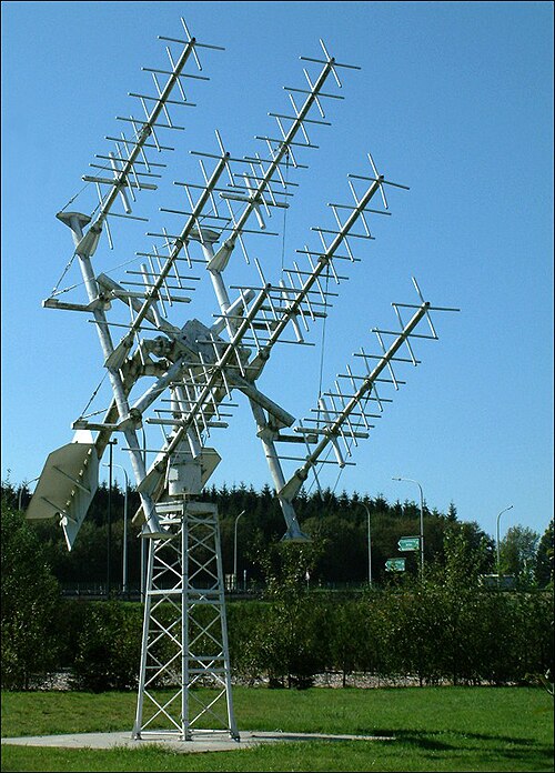 Réseau d'antennes tourniquets utilisé pour la communication par satellite