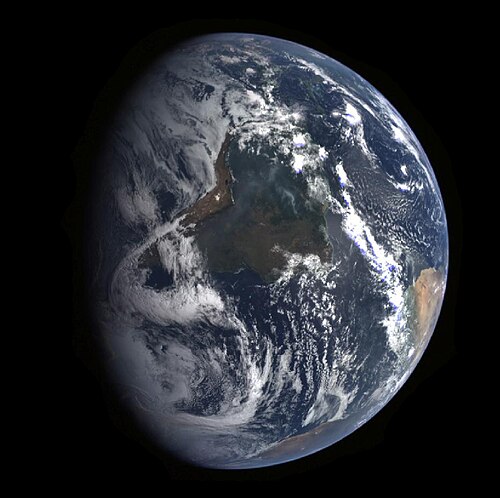 Une vue de la Terre depuis MESSENGER lors de son survol de la Terre