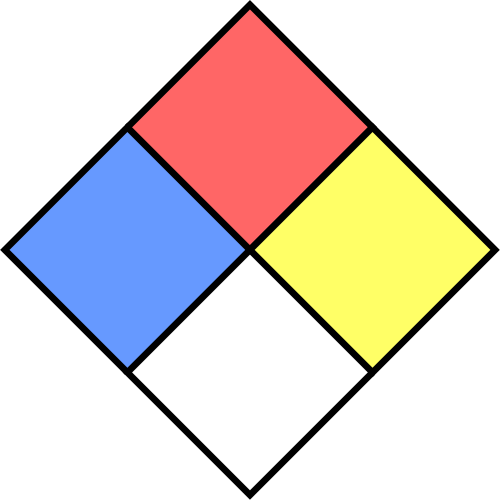 NFPA 704 diamant à quatre couleurs