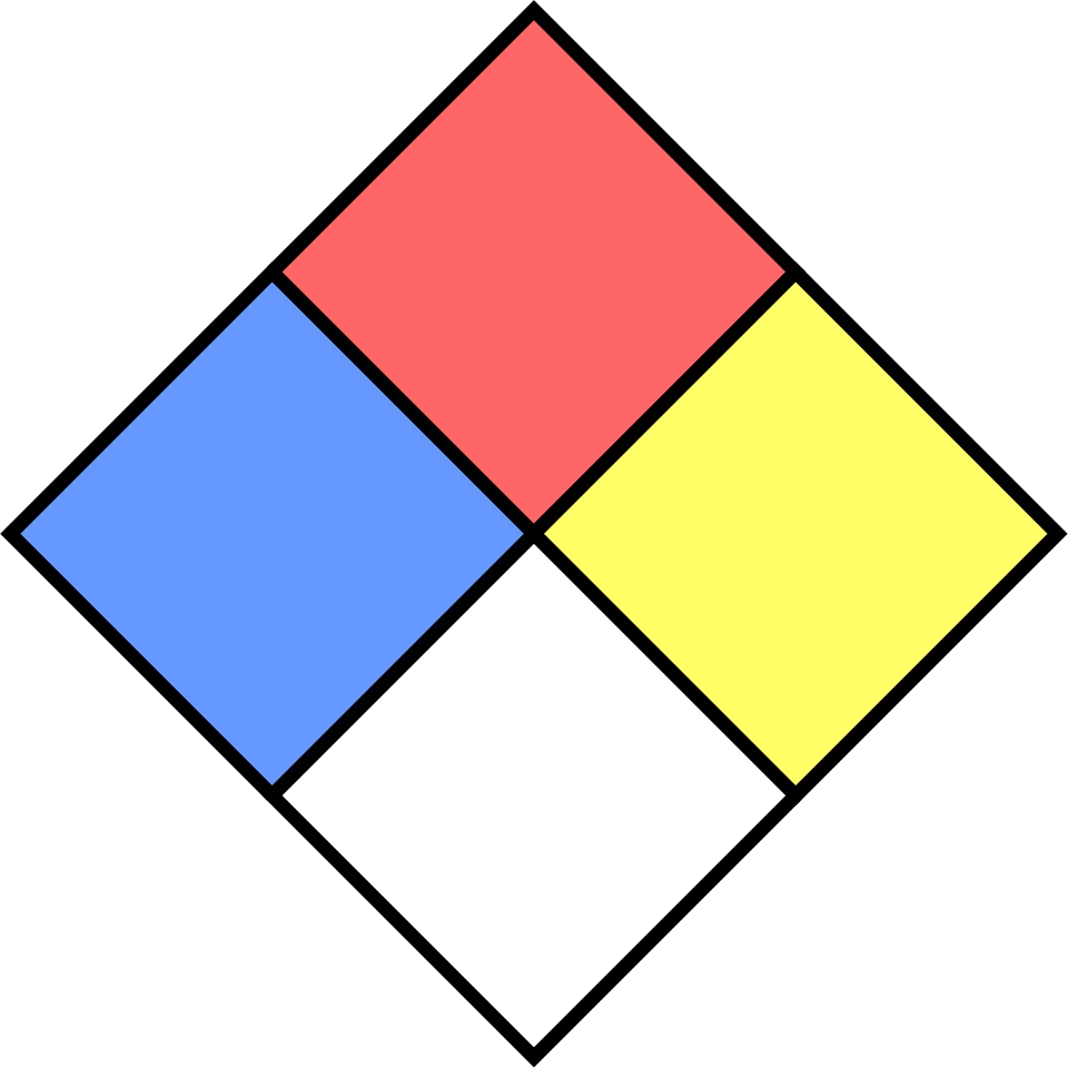 NFPA 704 diamant à quatre couleurs