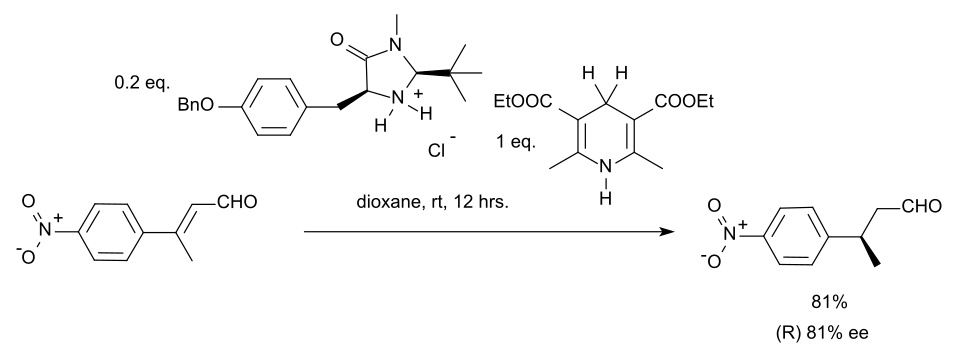 Hydrogénation par transfert organocatalytique asymétrique Yang 2004