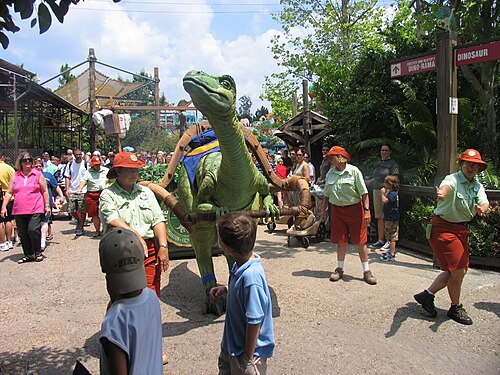 Lucky le dinosaure dans le parc Animal Kingdom de Disney en 2005