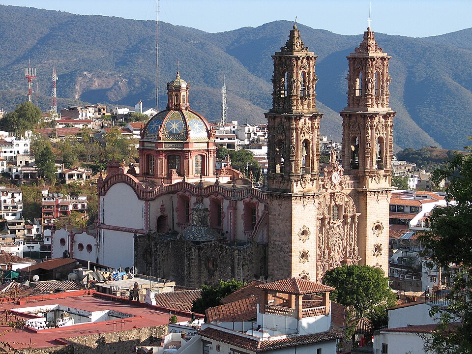 Église de Santa Prisca de Taxco, Taxco, Mexique, par Diego Durán et Cayetano Sigüenza, 1751-1758