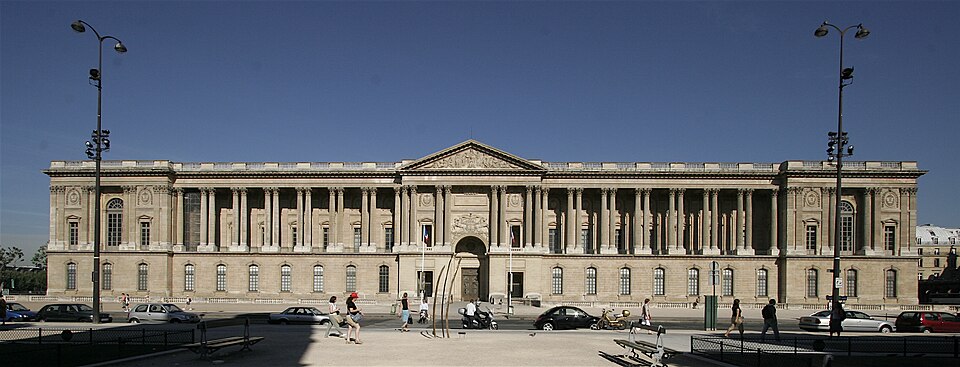 Façade est du palais du Louvre, Paris, par Claude Perrault et Louis Le Vau, 1665–1680