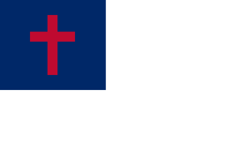 Le drapeau chrétien adopté par plusieurs confessions protestantes