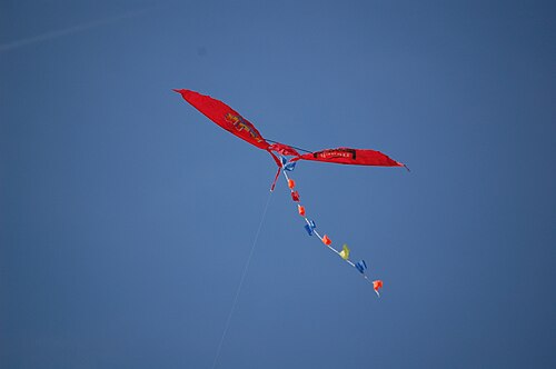 Cerf-volant jouet avec queue et couleur