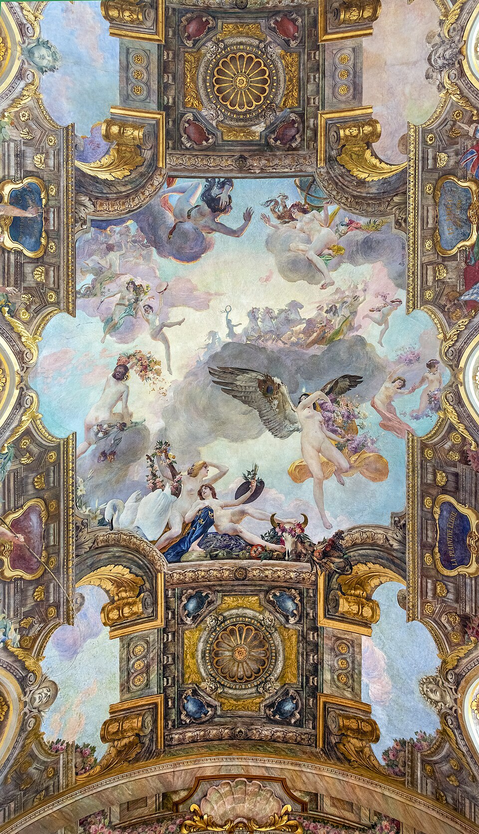 Peintures au plafond de la Salle des Illustres