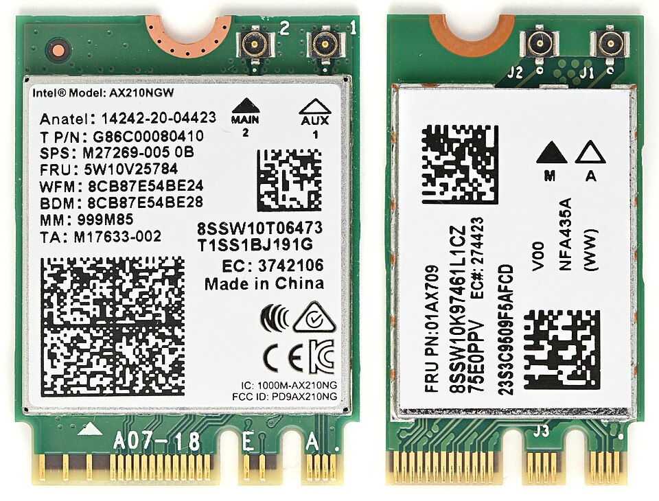 Cartes WiFi M.2 2230 (à gauche) et M.2 1630