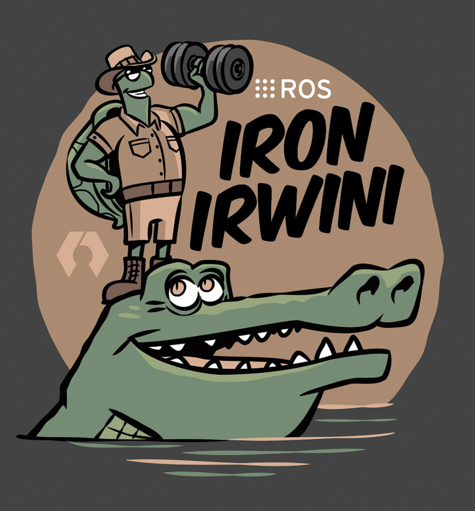 L'affiche de sortie de ROS 2 Iron Irwini.