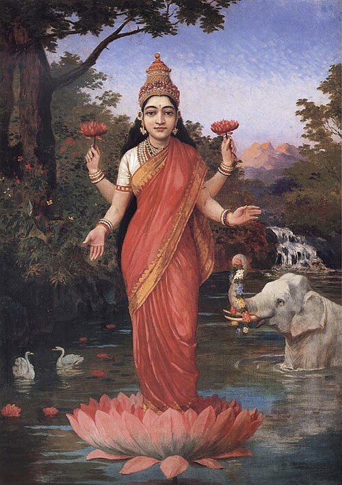 Dans l'hindouisme, le rouge est associé à Lakshmi, la déesse de la richesse et de la beauté.