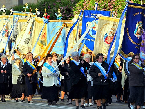 Pologne (Gorzów Wlkp.). Drapeaux religieux