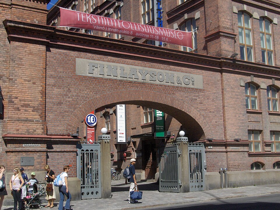 La porte de l'usine Finlayson à Tampere, Finlande