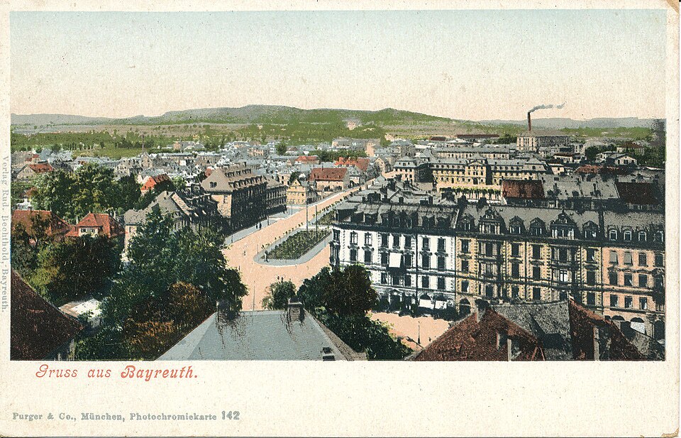 Carte postale de type Gruss aus, publiée par l'imprimerie allemande Purger &amp; Co., basée à Munich.