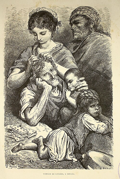 Gustave Doré : Famille de Tziganes, à Totana (1874)