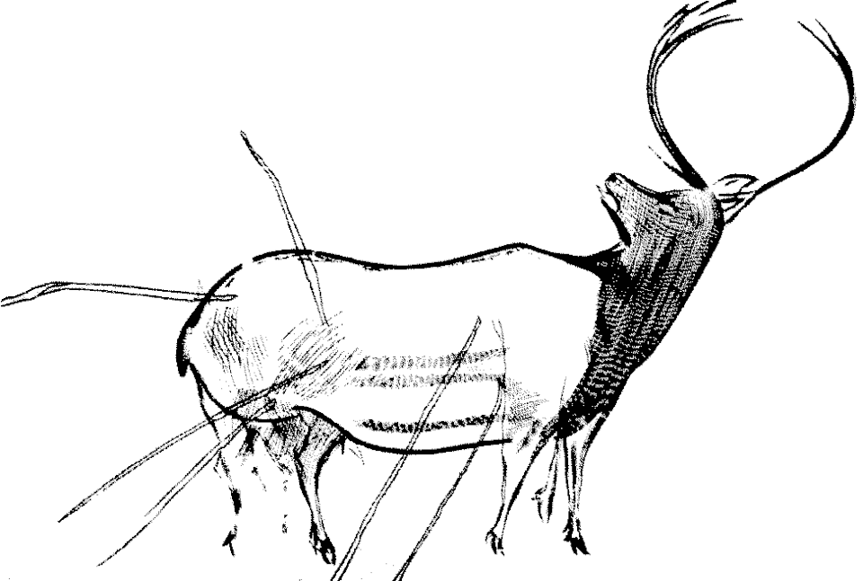 Cerf solutréen blessé de Peña de Candamo, Espagne