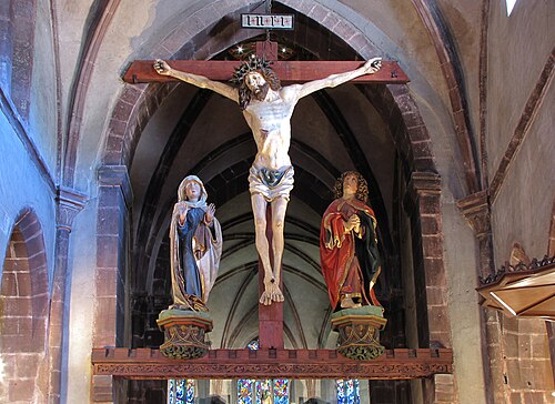 Croix triomphale de l'église Sainte-Croix de Kaysersberg (fin du XVe siècle)