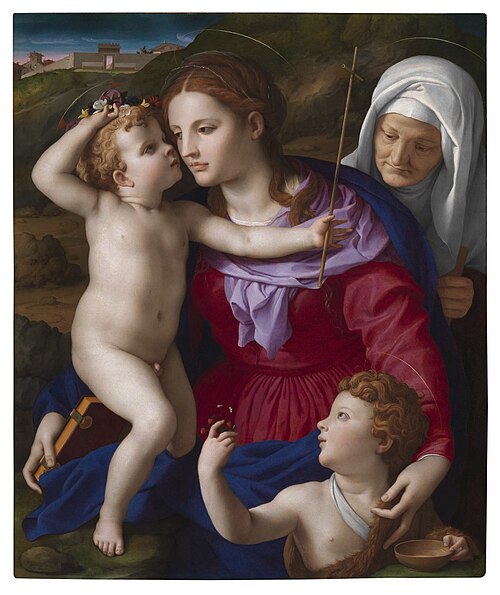 Agnolo Bronzino, Vierge à l'Enfant avec sainte Élisabeth et saint Jean Baptiste, 1540-1545