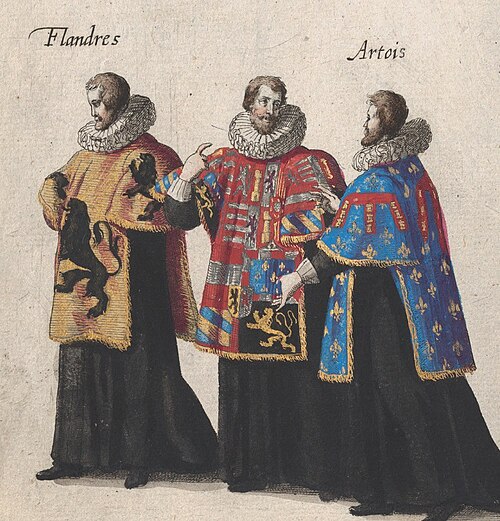 Tabards héraldiques portés lors des funérailles d'Albert VII, archiduc d'Autriche, à Bruxelles en 1622