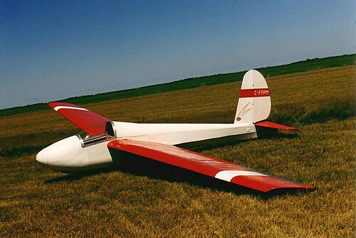 Planeur sur le terrain