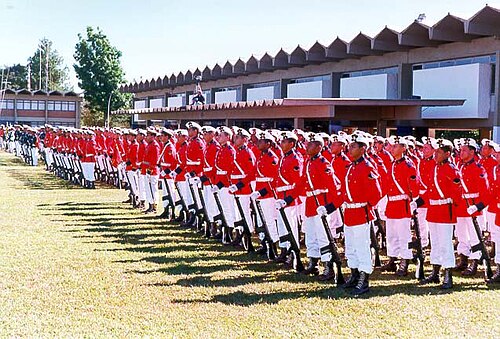 Le Corps des Marines brésilien porte un uniforme appelé A Garança.