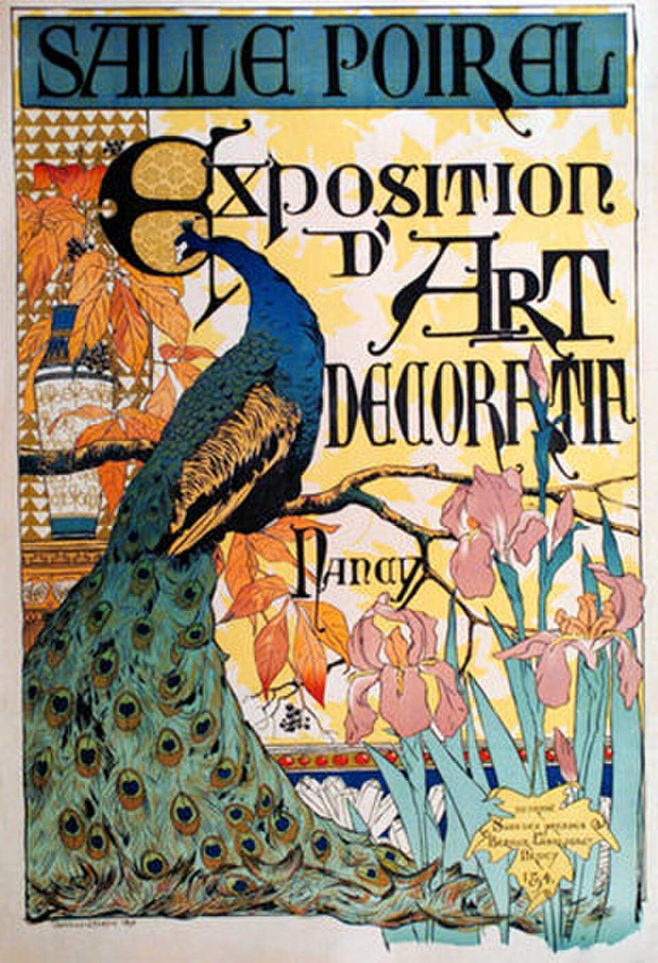 Affiche de Camille Martin pour L'Exposition d'art décoratif aux Galeries Poirel à Nancy (1894)