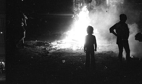 Kumzits Lag BaOmer en Israël, 1972. Collection Dan Hadani, Bibliothèque nationale d'Israël