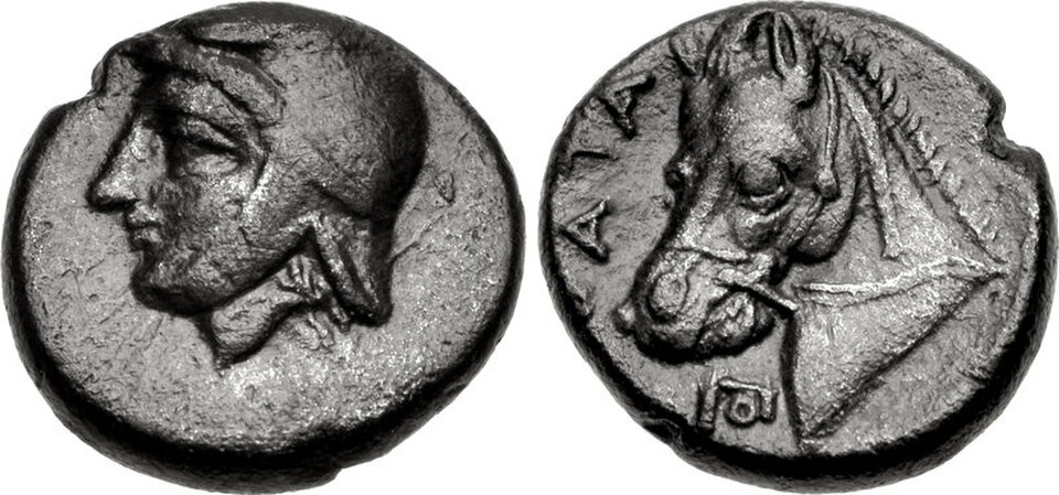 Pièce de monnaie d'Autophradates. Satrape de Sparda (Lydie et Ionie), vers 380-350 av. J.-C.