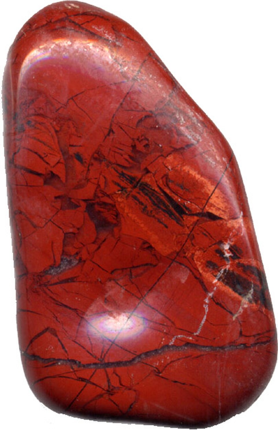 Jaspe rouge bréchique poli et lisse, 1 po (2,5 cm)